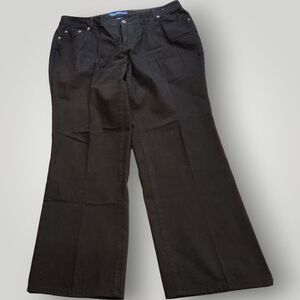 Avenue Denim Straight Leg Jeans Women's Size 16 Regular Black High Rise 5-Pocket